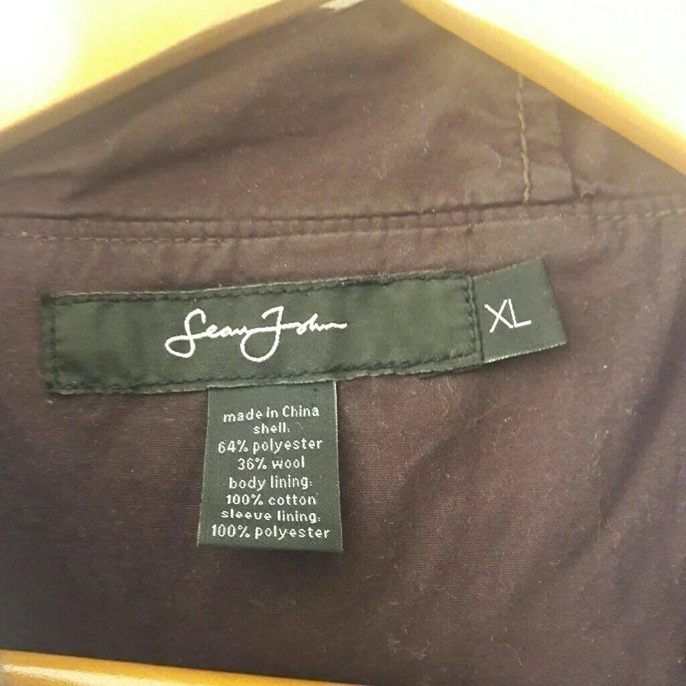 SEAN JOHN Plaid Hooded Coat / Jacket, XL